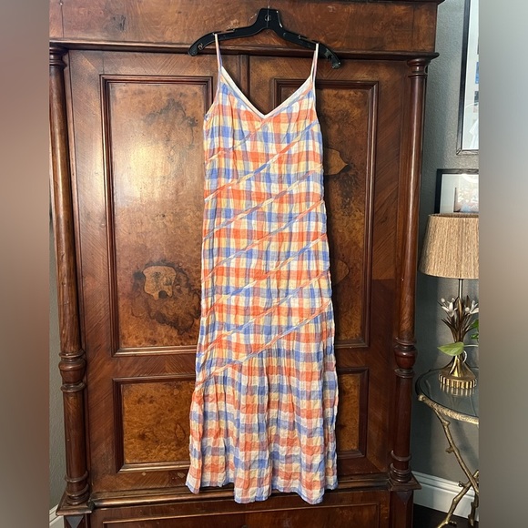 Rejina Pyo- EUC Lightweight Plaid Slip Dress. Size 8 (see measurements). - Picture 3 of 7